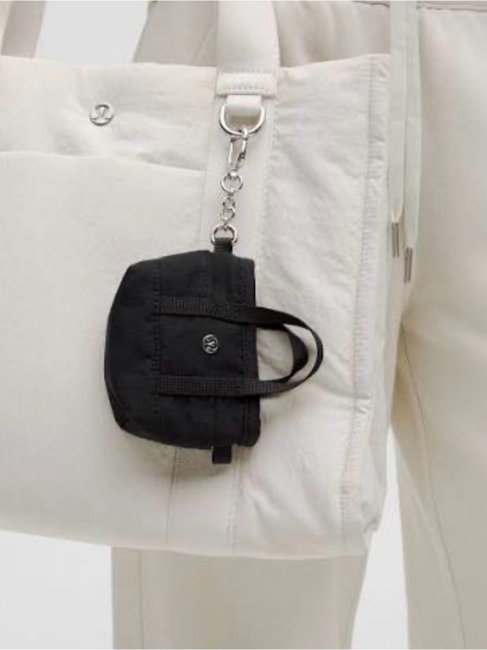 Lululemon Black Mini Tote Keychain